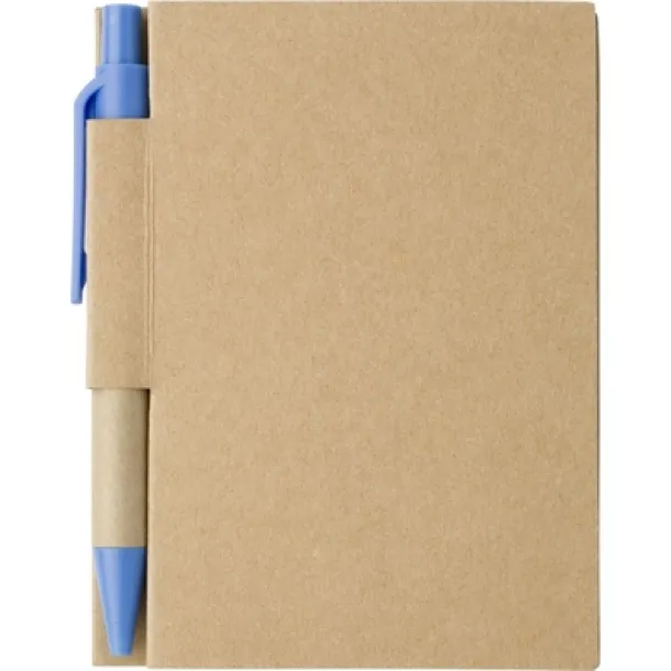  Notebook approx. A7 with ball pen light blue