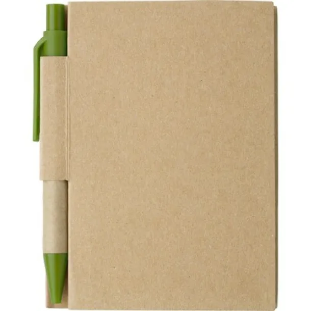  Notebook approx. A7 with ball pen light green