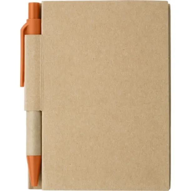  Notebook approx. A7 with ball pen orange