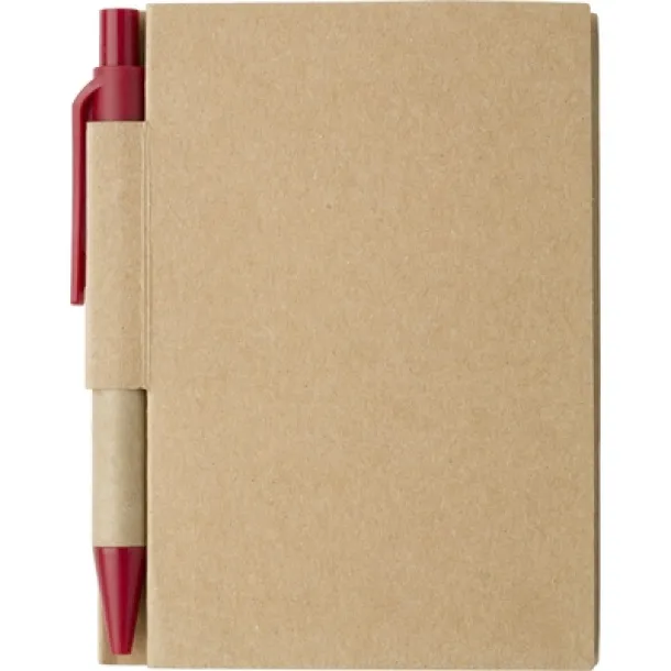  Notebook approx. A7 with ball pen red