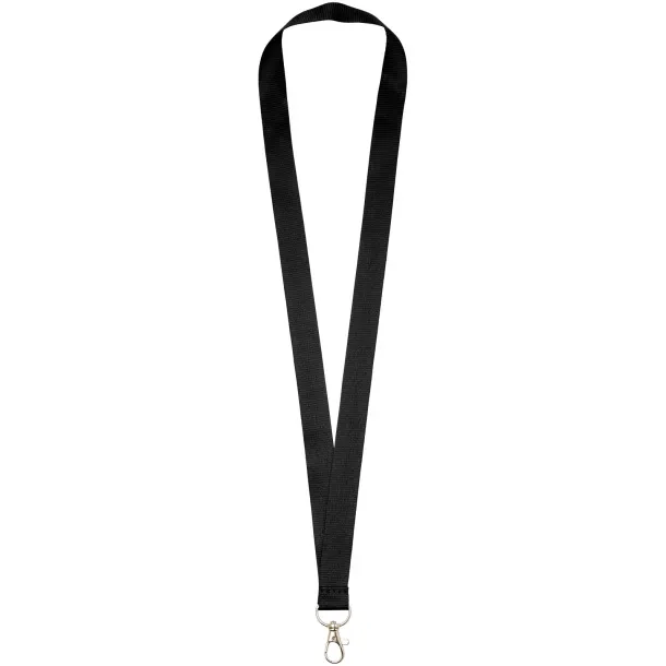 Impey lanyard with convenient hook Solid black