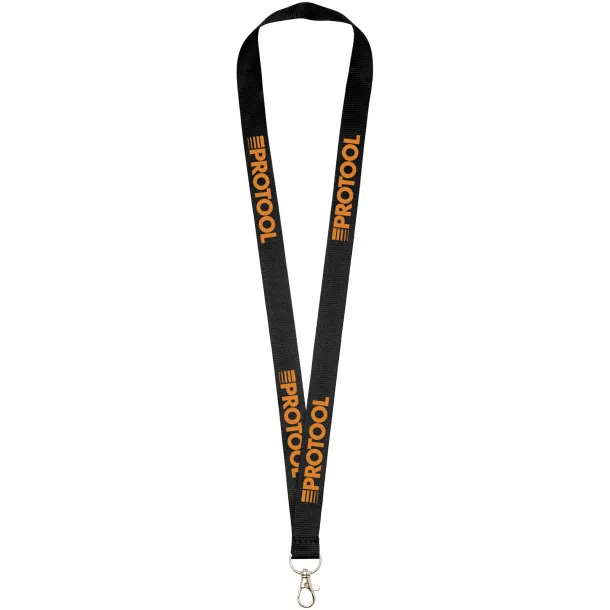 Impey lanyard with convenient hook Solid black