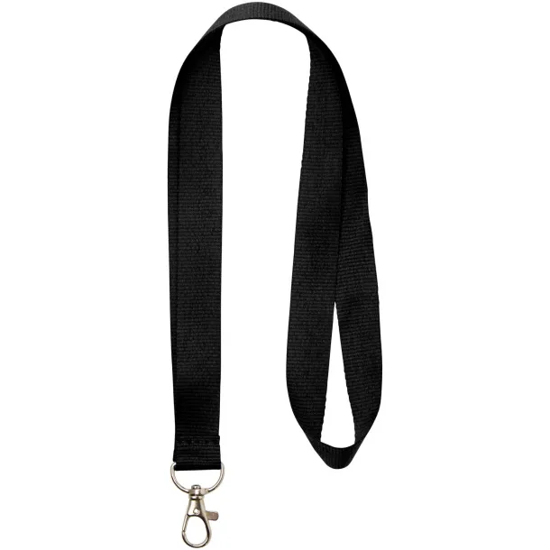 Impey lanyard with convenient hook Solid black