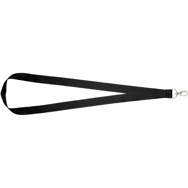 Impey lanyard with convenient hook Solid black