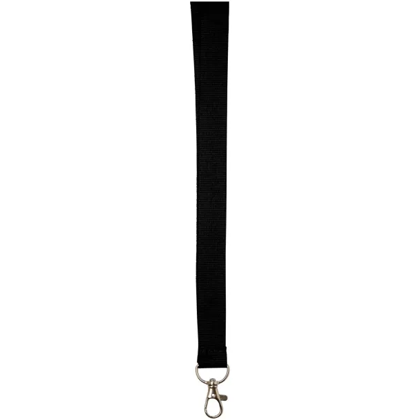 Impey lanyard with convenient hook Solid black