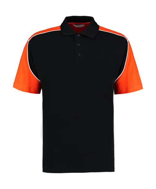  Classic Fit Monaco Polo - Formula Racing Black Narančasta