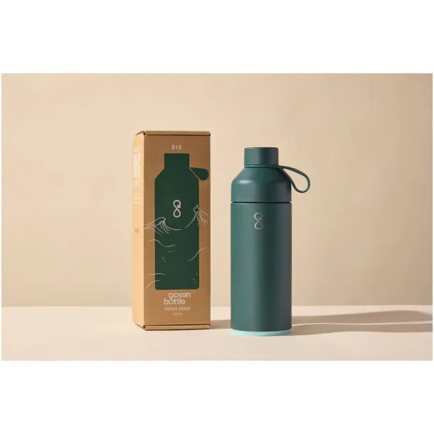 Big Ocean Bottle 1000 ml vacuum insulated water bottle - Ocean Bottle Forest green