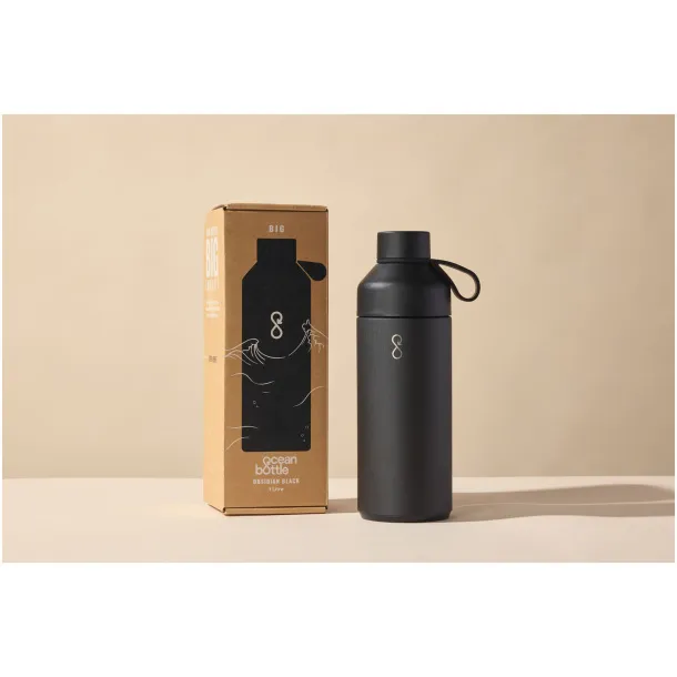 Big Ocean Bottle 1000 ml vacuum insulated water bottle - Ocean Bottle Solid black