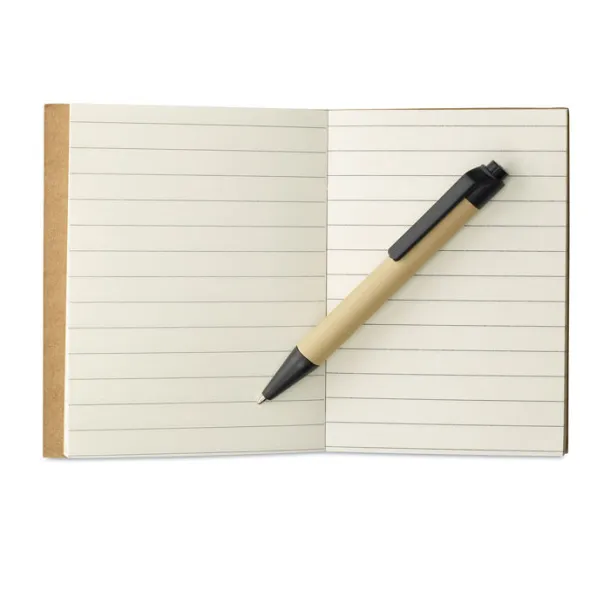 CARTOPAD Memo note w/ mini recycled pen Black