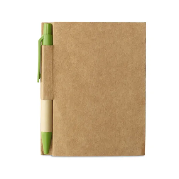 CARTOPAD Memo note w/ mini recycled pen Lime