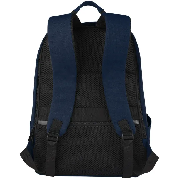 Joey 15.6" GRS recycled canvas anti-theft laptop backpack 18L Navy Blue