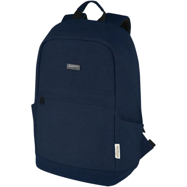 Joey 15.6" GRS recycled canvas anti-theft laptop backpack 18L Navy Blue