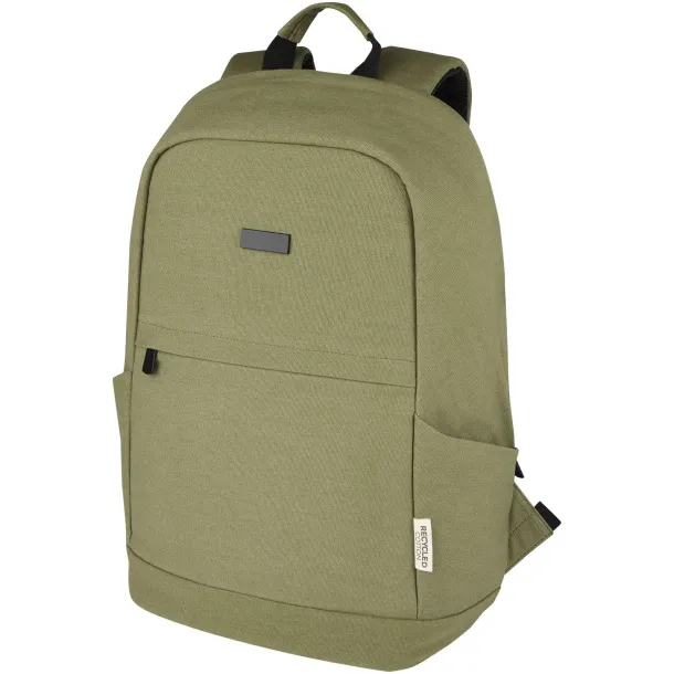 Joey anti-theft ruksak za 15,6" laptop od GRS recikliranog platna, 18L Maslinasta