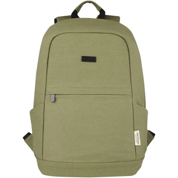 Joey 15.6" GRS recycled canvas anti-theft laptop backpack 18L Maslinasta