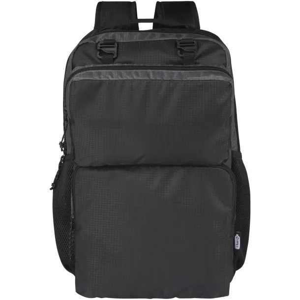 Trailhead 15" GRS recycled lightweight laptop backpack 14L - Unbranded Solid black Grey