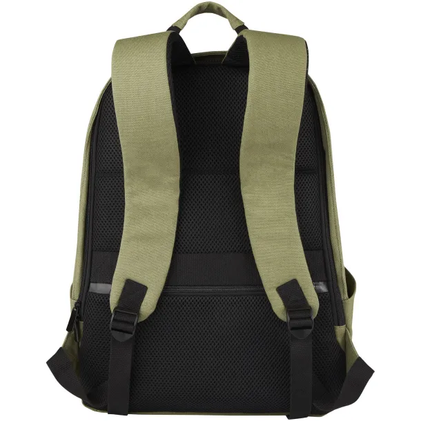 Joey 15.6" GRS recycled canvas anti-theft laptop backpack 18L Maslinasta