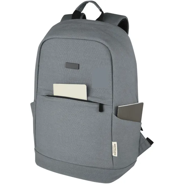 Joey 15.6" GRS recycled canvas anti-theft laptop backpack 18L Grey