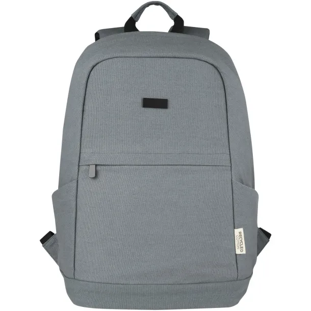 Joey 15.6" GRS recycled canvas anti-theft laptop backpack 18L Grey