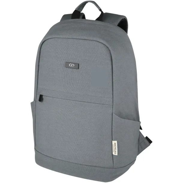 Joey 15.6" GRS recycled canvas anti-theft laptop backpack 18L Grey