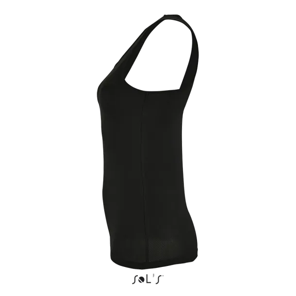 SOL'S SPORTY Ženska sportska majica bez rukava, 140 g/m2 - SOL'S Crna