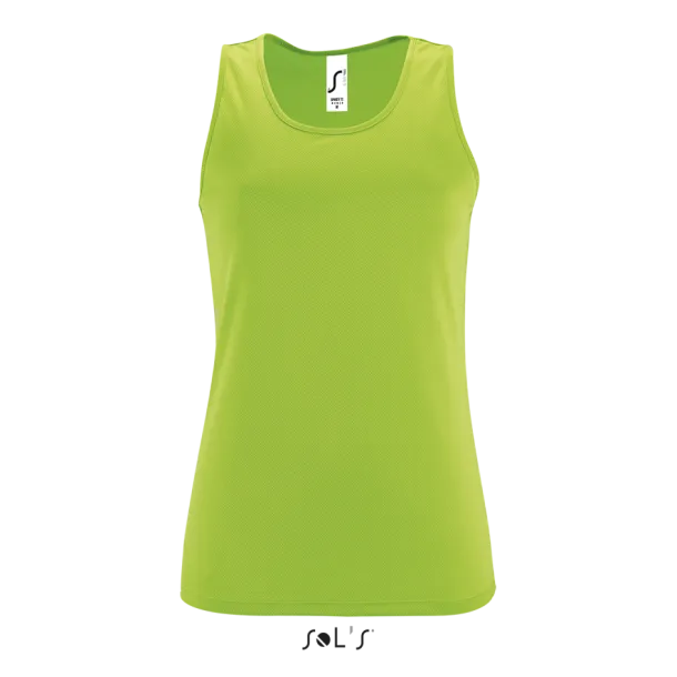 SOL'S SPORTY Ženska sportska majica bez rukava, 140 g/m2 - SOL'S Neon Green