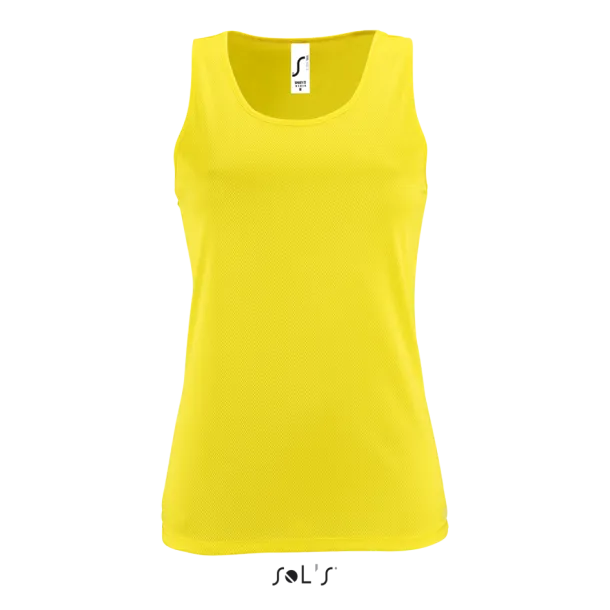 SOL'S SPORTY Ženska sportska majica bez rukava, 140 g/m2 - SOL'S Neon žuta