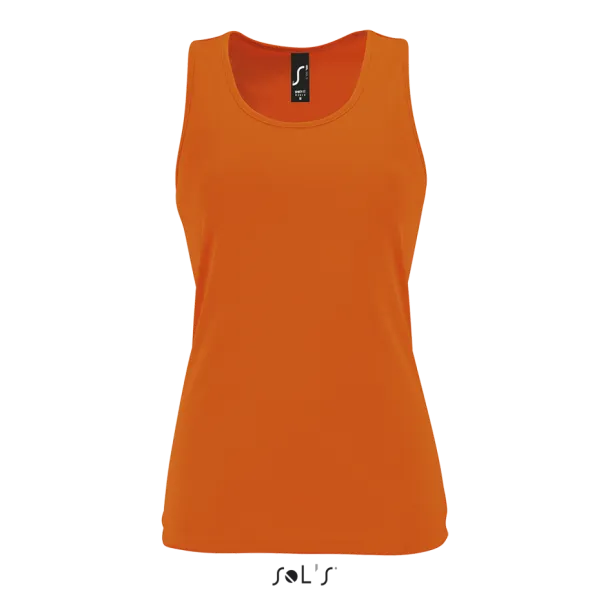 SOL'S SPORTY Ženska sportska majica bez rukava, 140 g/m2 - SOL'S Neon Orange
