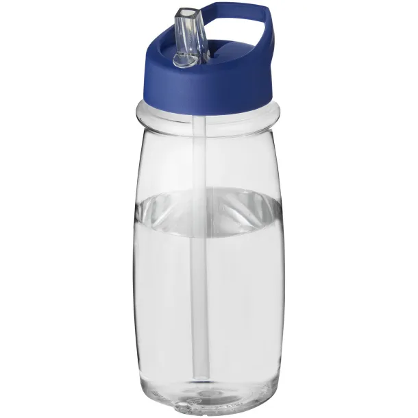 H2O Pulse 600 ml spout lid sport bottle - Unbranded White Blue