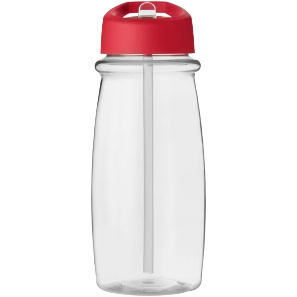 H2O Pulse 600 ml spout lid sport bottle - Unbranded White Red