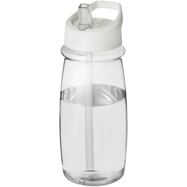 H2O Pulse 600 ml spout lid sport bottle - Unbranded White White