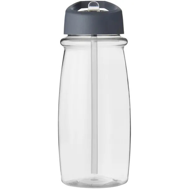 H2O Pulse 600 ml spout lid sport bottle - Unbranded White Storm grey