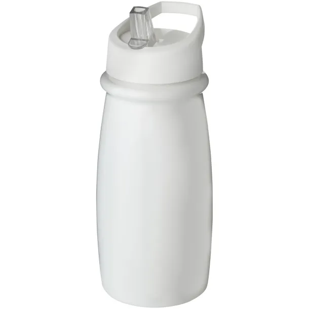 H2O Pulse 600 ml spout lid sport bottle - Unbranded White