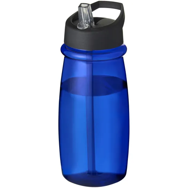 H2O Pulse 600 ml spout lid sport bottle Blue Solid black