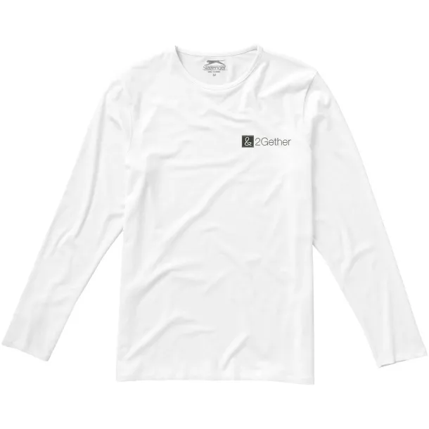 Curve long sleeve men's t-shirt - Slazenger White