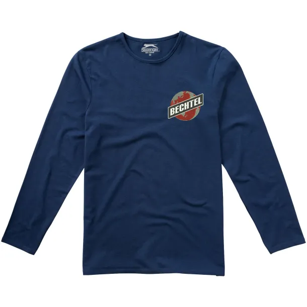 Curve long sleeve men's t-shirt - Slazenger Navy Blue