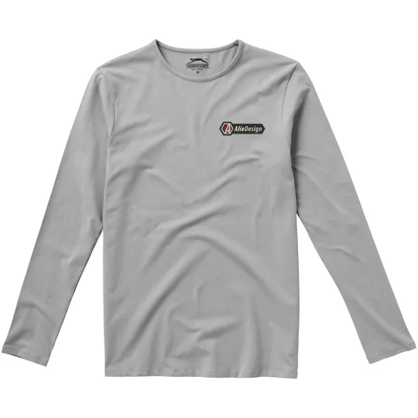 Curve long sleeve men's t-shirt - Slazenger Grey
