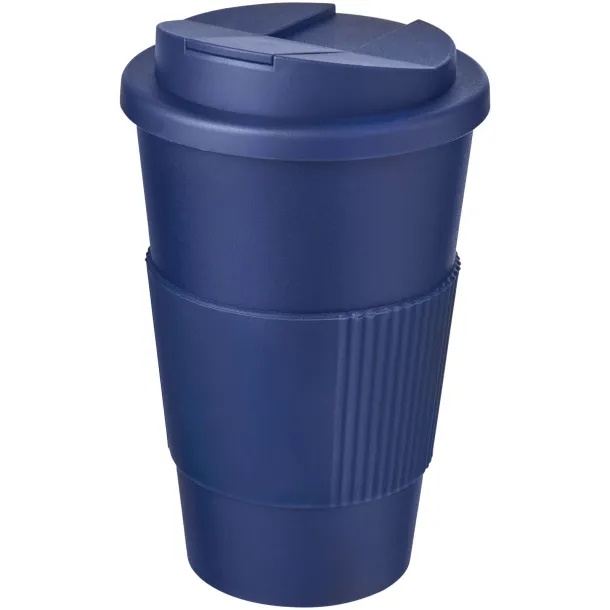 Americano® 350 ml tumbler with grip & spill-proof lid - Unbranded Blue