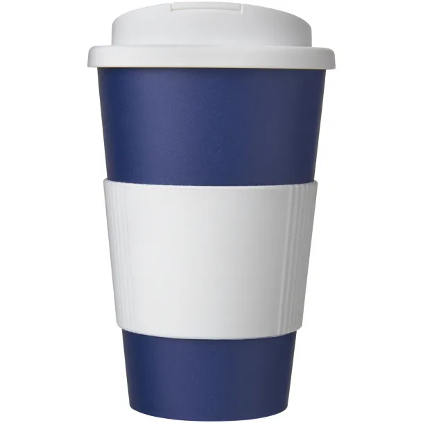 Americano® 350 ml tumbler with grip & spill-proof lid - Unbranded Blue White