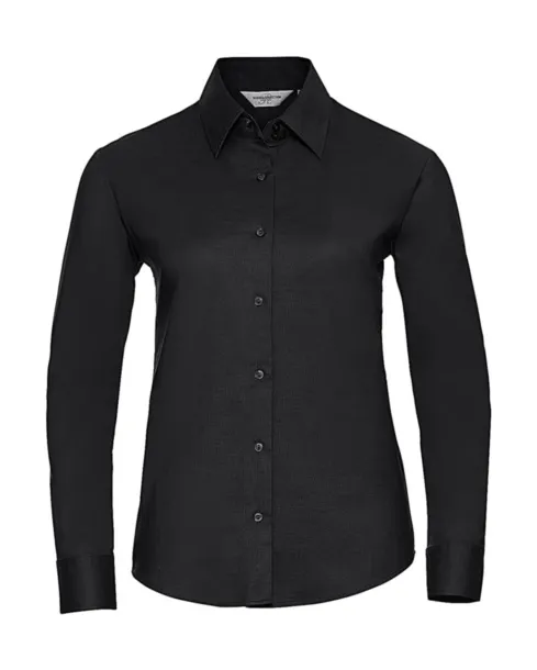  Ladies' Classic Oxford Shirt LS - Russell Collection Black