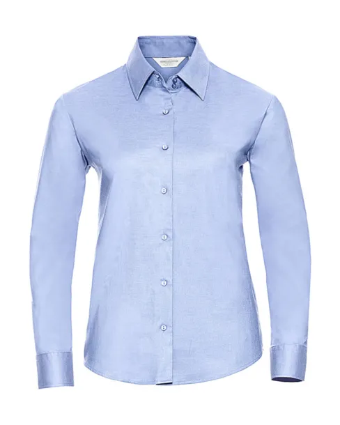  Ladies' Classic Oxford Shirt LS - Russell Collection Oxford Blue