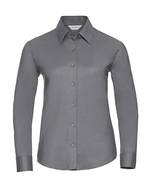  Ladies' Classic Oxford Shirt LS - Russell Collection Silver