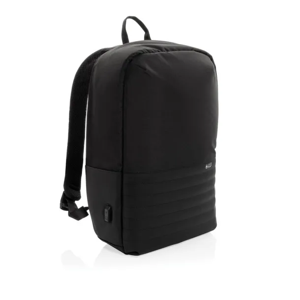  Swiss Peak AWARE™ RFID anti-theft 15" laptop backpack - Swiss Peak Black 