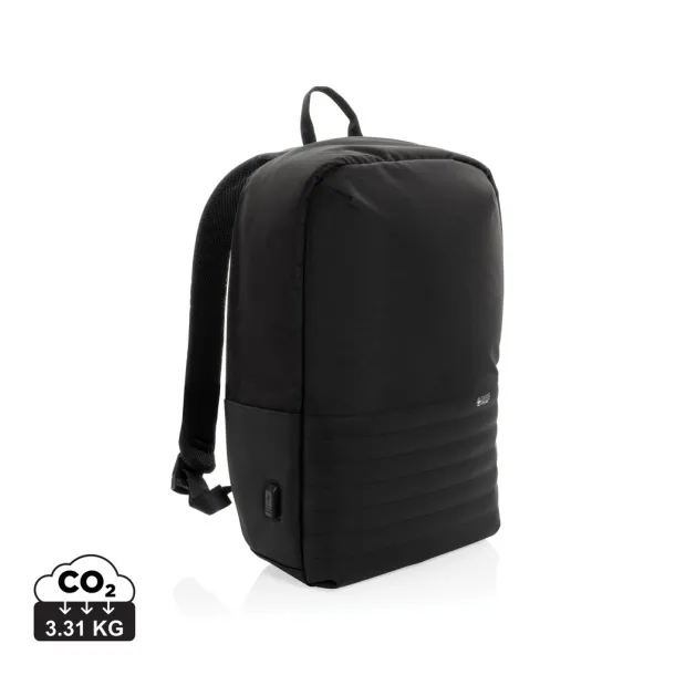  Swiss Peak AWARE™ RFID anti-theft 15" laptop backpack - Swiss Peak Black 