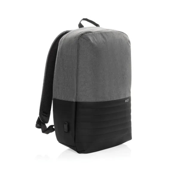  Swiss Peak AWARE™ RFID anti-theft 15" laptop backpack - Swiss Peak Grey 