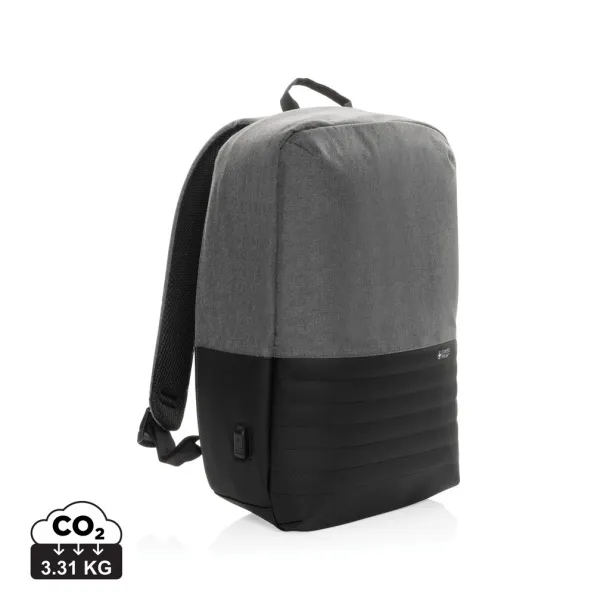  Swiss Peak AWARE™ RFID anti-theft 15" laptop backpack - Swiss Peak Grey 