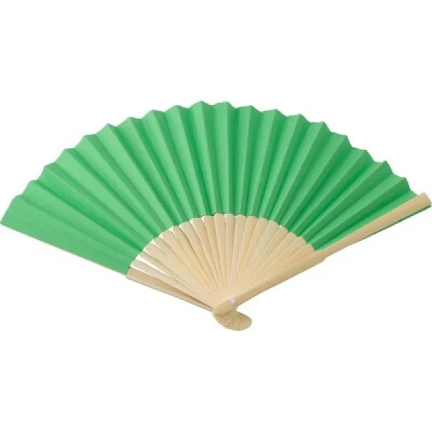  Bamboo hand fan lime