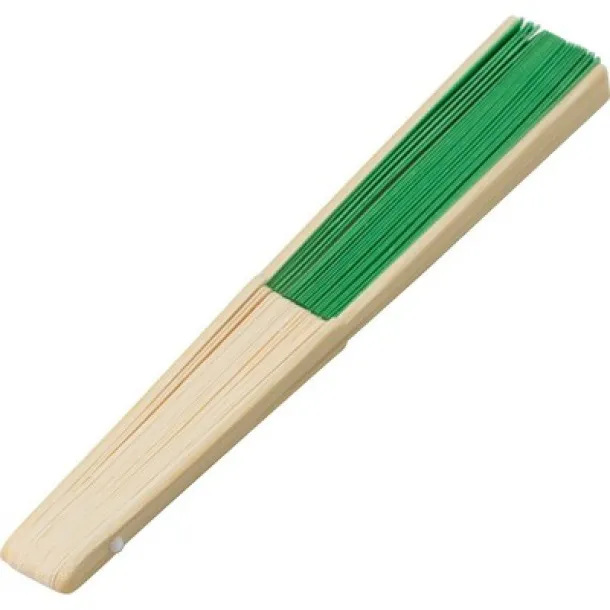  Bamboo hand fan lime