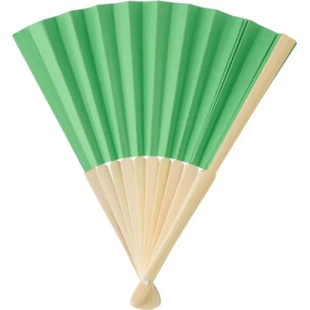  Bamboo hand fan lime