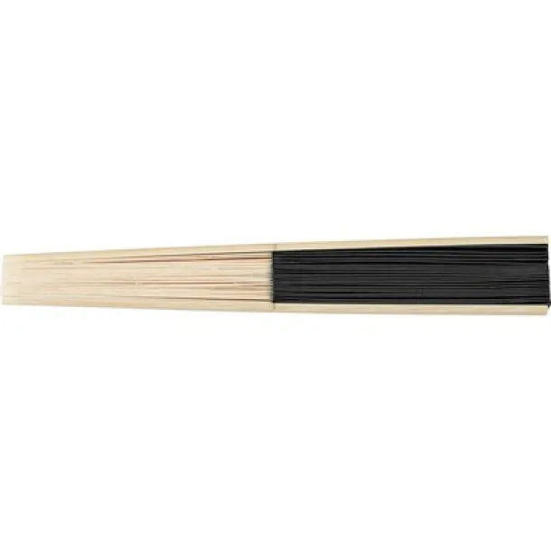  Bamboo hand fan black