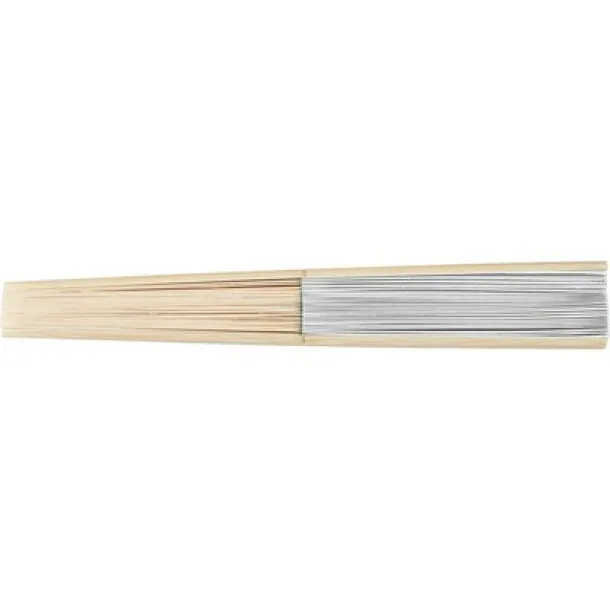  Bamboo hand fan white